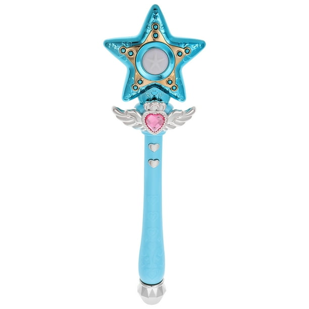 Varita mágica luminosa para niñas, varita de hadas con estrella LED, accesorio de fiesta, juguete luminoso para cumpleaños y fiestas de disfraces.
