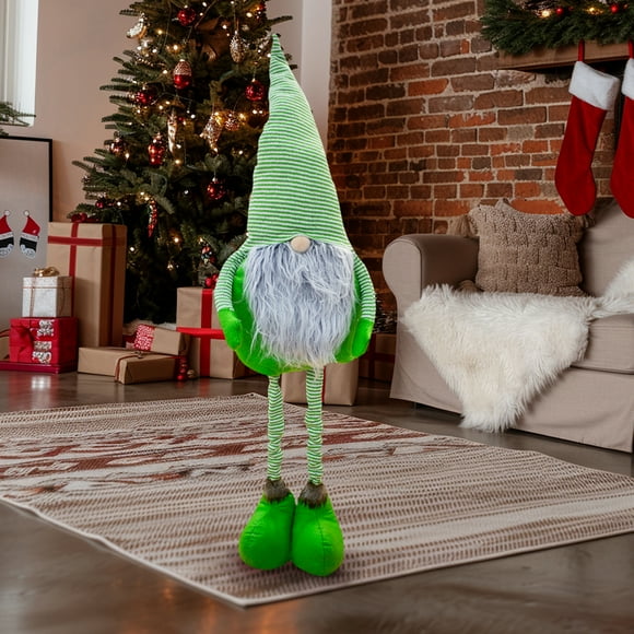Gnomo Navideño Navi Colors con piernas Flexibles Color verde
