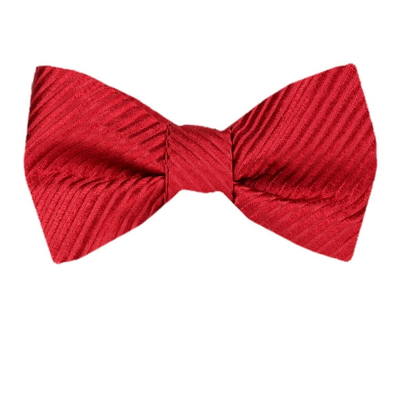 Men's Red and Burgundy Silk Self Tie Bowtie Tie Yourself Bow Ties