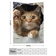 thumbnail image 3 of Creowell Cute Cat Home Leisure Flannel Blanket Durable Soft and Warm Multifunctional for Sofa Travel Camping Bed Chair All Season Gift Blanket 30x40in, 3 of 7