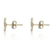 thumbnail image 2 of AVORA 10K Yellow Gold Simulated Diamond CZ Infinity Stud Earrings, 2 of 6