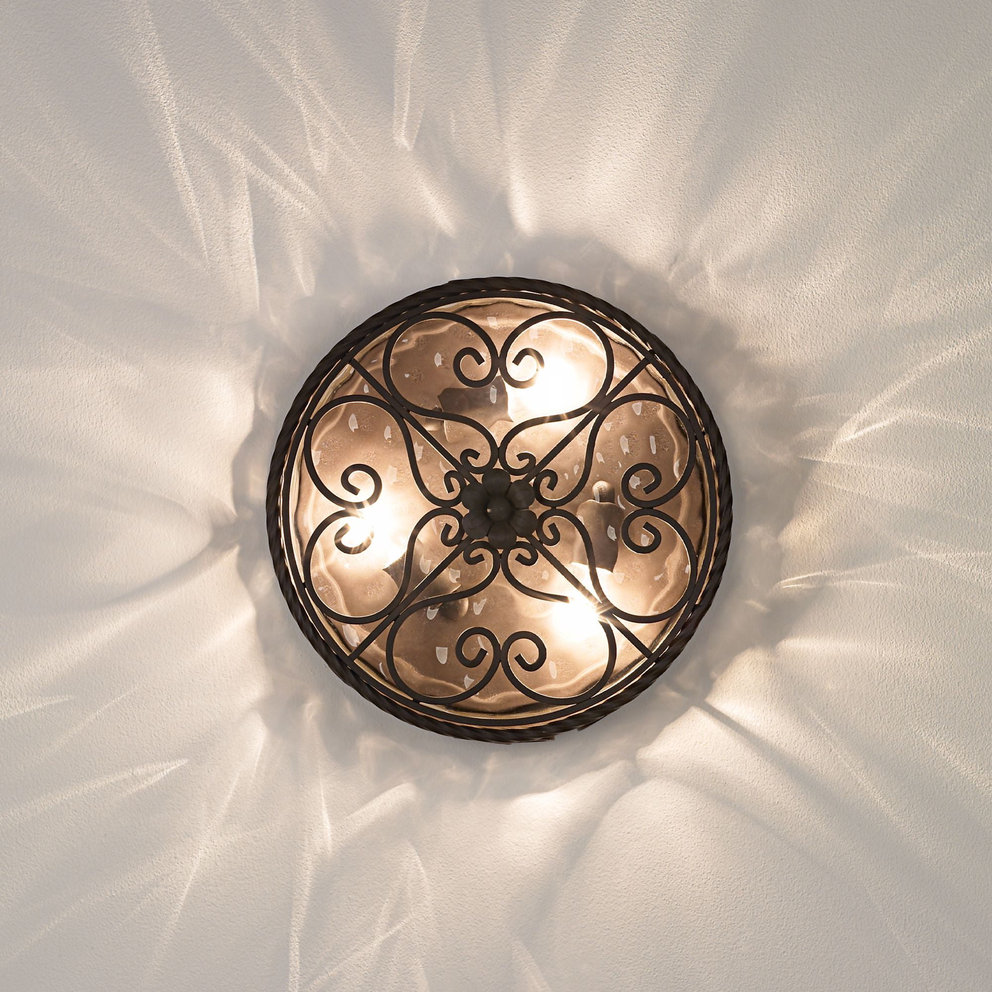 John Timberland Casa Seville Rustic Farmhouse Flush Mount Outdoor Ceiling Light Fixture Dark Walnut 5" Champagne Water Glass for Post Exterior Barn