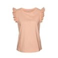 thumbnail image 4 of LASCANA Women's Ruffle Eyelet Sleeve Top Eyelet Detail, 4 of 6