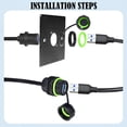 thumbnail image 2 of Waterproof USB3.0 Panel Mount Cable USB Coupler Cord 5Gbps Data Transfer &Fast Charging IP68 Outdoor Industrial Use, 2 of 5