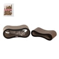 thumbnail image 7 of THE LICKER STORE Suvi 26" Modern Cardboard Infinity 2-in-1 Lounge Bed Cat Scratcher with Catnip, Ink, CSR1014A, 7 of 7