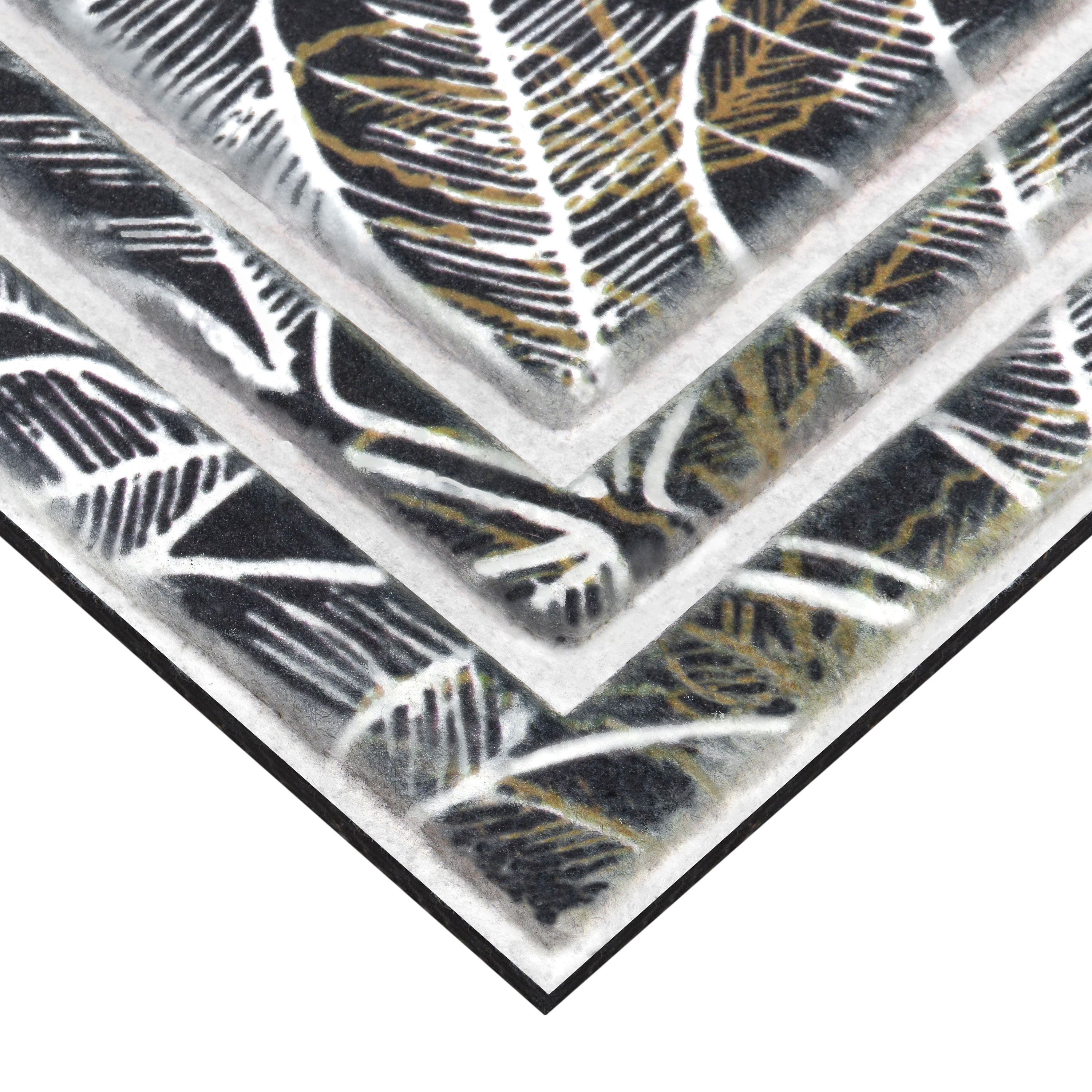 Apache Mills Fashionables Deluxe Patricia Dark Botanical Indoor/Outdoor Doormat, 1.5' x 2.5'