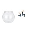 thumbnail image 1 of Pecera Pequeña Transparente, Adorno Para El Hogar, Pecera Artesanal, Florero, Mesa, Dormitorio, Escritorio, Sala De Estar, Decoración Del Hogar, Estatua De Reno Sentado, Figuras De Ciervo De, 1 of 8
