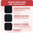 thumbnail image 3 of GFDYREE - Ultra Absorbent Microfiber Dog Door Mat, Durable, Quick Drying, Washable, Prevent Mud Dirt, Keep Your House Clean (Black, Large) - 36 x 26 Inch, 3 of 7