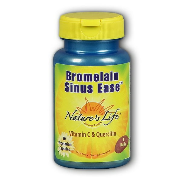 Nature's Life Bromelain Sinus Ease 1200mg With Vitamin C & Quercetin