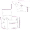 thumbnail image 3 of vidaXL Dark Green Fabric 6-Point Massage Recliner Chair for Living Room, Adjustable Back & Footrest, 3 of 6