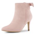 thumbnail image 1 of Unique Bargains Bottines à Talon Aiguille à Bout Pointu pour Femmes DustPink US 8, 1 of 6