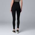 thumbnail image 2 of Women's Simply Vera Vera Wang Live-In Shaping High Rise Leggings Color: Navy Size: X LARGE, 2 of 4