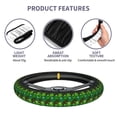 thumbnail image 6 of XMXY Car Steering Wheel Cover, Green Smile Men Non-Slip Jeep Truck Universal Elastic Steering Wheel Protector 15 inch, 6 of 8