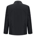 thumbnail image 5 of Wyobmus Mens Long Sleeve Jacket Lightweight Flip Collar Coats Casual Solid Color Zip Up Jackets Black, 5 of 5