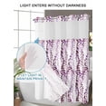 thumbnail image 6 of No Hook Shower Curtain with Snap-in Liner, Purple Weeping Eucalyptus Waterproof Fabric Bathroom Curtains, Spring Summer Farmhouse Leaves Bath Curtains & Mesh Top Window 72"x96" Extra Long, 6 of 9