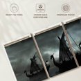 thumbnail image 6 of Elephant Stock Overcast Dragon Ships Wall Art - Horizontal Multi Panel Canvas - Living Room Wall Decor - Transportation Multi Panel - Gray And Black Decor - 32" x 15", 6 of 8