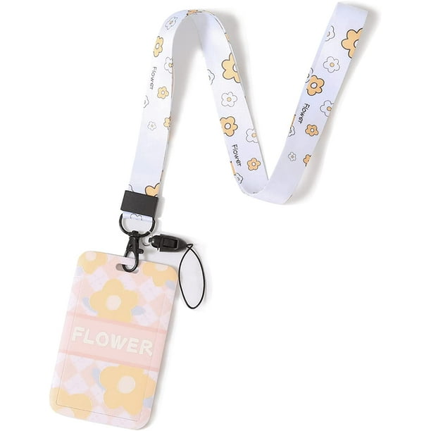 Badge Holder with Lanyard, Hard Case ID Holder, Cute Lanyards with ID