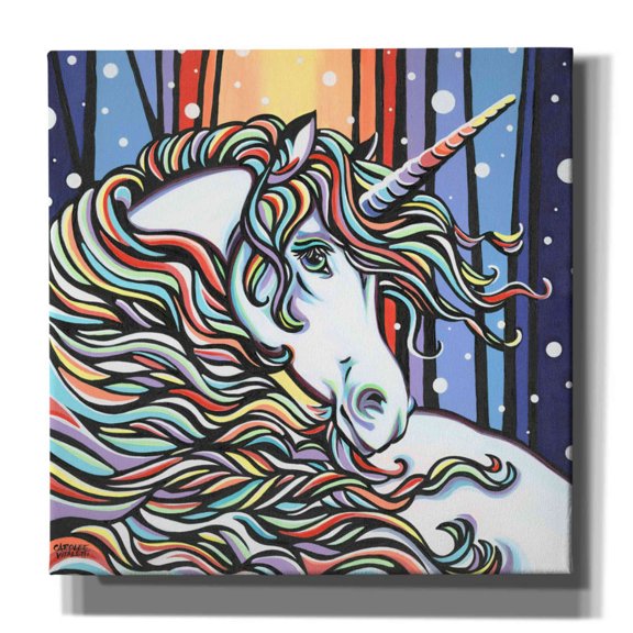 Epic Graffiti 'Magical Unicorn I' by Carolee Vitaletti, Canvas Wall Art, 12"x12"