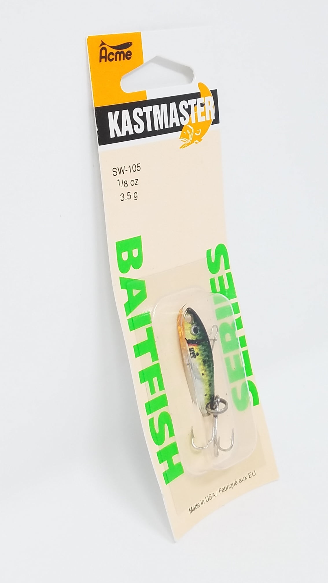 Acme Tackle Kastmaster Baitfish Fishing Lure Spoon Foil Emerald Shine 1/8  oz.