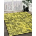thumbnail image 2 of Ahgly Company Indoor Square Abstract Golden Brown Yellow Abstract Area Rugs, 7' Square, 2 of 6