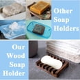 thumbnail image 4 of 5 piezas de bandeja de jabón, jabonera de madera de bambú natural para lavar platos, jabonera hecha a mano, jabonera para lavabo de baño, 4 of 6