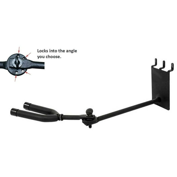D'Luca 9" Guitar Hanger Adjustable Fits Slatwall And Peg Wall
