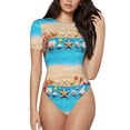 thumbnail image 1 of Fotbe Boards and Beach Body de Mujer con Cuello Redondo y Mangas Cortas, Sin Mangas Ajustado, Suave, Cómodo y Básico-Large, 1 of 7