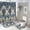 style-241, variant on 4 Pcs Shower Curtain Sets Dada Bunny Easter Shower Curtain Set with Shower Curtain And Rugs 4 Piece Easter Decorations Bathroom Decor Set for Bathroom Decor 72inch X 72inch