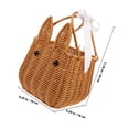 thumbnail image 2 of unbranded Cesta Tejida Con Asa Para Almacenamiento Decorativo Color Marrón Con Y, 2 of 7