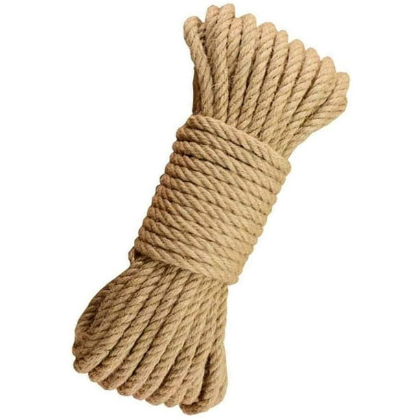 IGUOHAO 5mm Jute Rope Thick Natural Heavy Duty Twine for Crafts