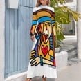 thumbnail image 3 of Mujer con Gato - Vestido Largo Linea vestidos mujer 2024 verano vestidos de noche mujer elegantes conjuntos mujer vestidos de fiesta mujer, 3 of 4