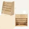 thumbnail image 3 of Costway 4-tier Kids Wooden Bookshelf Toddlers Book Rack with Deep Shelves Natural, 3 of 10