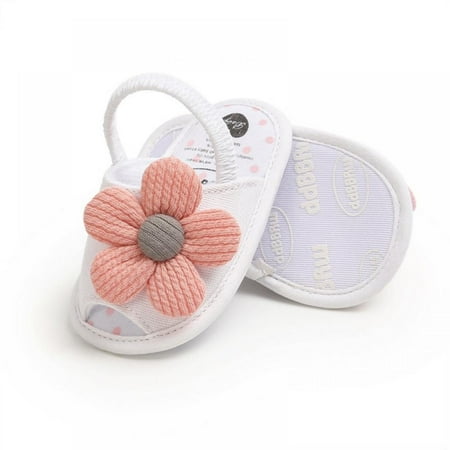 

Bullpiano 0-18 Months Infant Baby Girls Sandals Slides With Elastic Back Strap Flats Slippers Princess Dress First Walker Shoes
