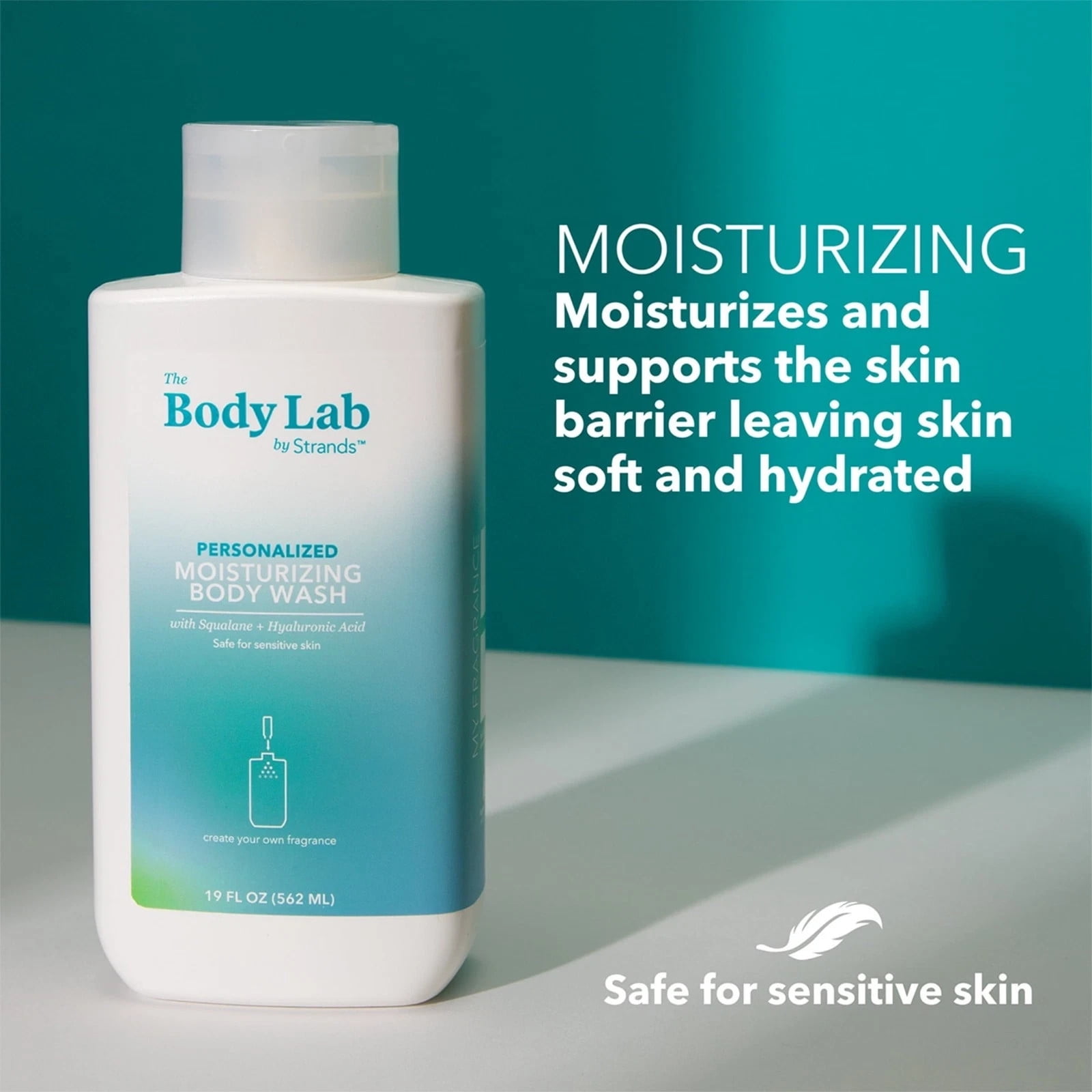 The Body Lab Personalized Moisturizing Body Wash with Squalane + Hyaluronic Acid 19 fl. oz. Pack of 3