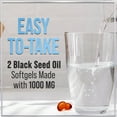 thumbnail image 2 of Black Seed Oil Softgels 1000mg - Premium Nigella Sativa Blackseed, Pure Natural Black Cumin Seed Oil & Antioxidant for Skin & Immune Support - Non GMO, Bottled in USA Supplement - 120 Softgels, 2 of 9