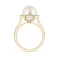 thumbnail image 2 of ANGARA South Sea Cultured Pearl Halo Ring with Milgrain in 14K Yellow Gold for Women | June Birthstone, Birthday, Anniversary, Jewelry Gift for Women | Pearl Ring, 2 of 5