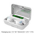 thumbnail image 2 of F9-5C Auriculares intrauditivos Pantalla digital Auriculares 5.3 compatibles con Bluetooth (Blanco), 2 of 2
