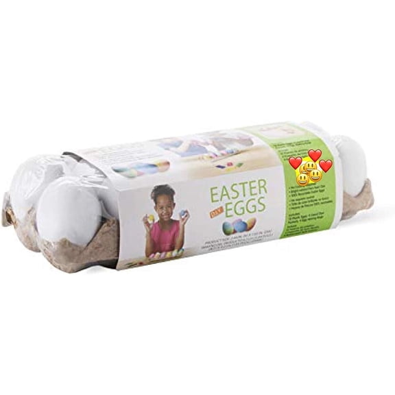12 Plastic Decorating DIY Dyable Craft Eggs - No Cooking Required by Walmart