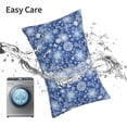 thumbnail image 6 of Sikiie whiet Snowflake blue background Pillow Covers, Throw Pillow Case Cushion Covers,Cushion for Bedroom,Couch,Home-20"x30", 6 of 6