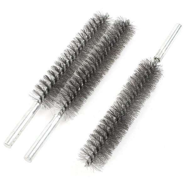 Cepillo de limpieza de tubo de acero inoxidable de 17 cm de longitud y 25 mm de diámetro, 3 piezas