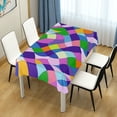 thumbnail image 4 of Yayeee Tablecloths 54" x 72" Rectangle Wrinkle Resistant Party Table Cover, Green Wavy Plaid, 4 of 8