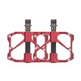 thumbnail image 1 of Naiovety 1 par de pedales de bicicleta de carretera, pedales de aleación de aluminio, reposapiés, piezas de repuesto, accesorios para pie de ciclismo Ciclismo Rojo Naiovety OD021823-02, 1 of 6