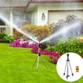 thumbnail image 6 of FHBVT Stainless Steel Rotary Irrigation Tripod Sprinkler 30-360° Adjustable Angle Mist Function Stable No Tip Stand Universal Hose Fit for Outdoor Garden Farm Plant Irrigation Cooling, 6 of 9