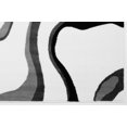 thumbnail image 3 of Ladole Rugs Calvin White Black Abstract Polypropylene Area Rug, 3 of 6