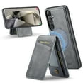 thumbnail image 2 of Compatible with Magsafe Magnetic 2 in 1 Detachable Wallet Case with Card Holder for Samsung Galaxy S24 Plus, for Women Men, PU Leather Flip Kickstand Credit Slots for Samsung Galaxy S24 Plus, Gray, 2 of 10