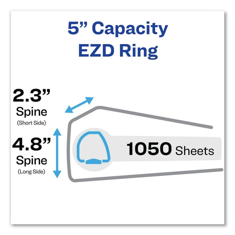 Durable Non-View Binder with DuraHinge and EZD Rings, 3 Rings, 5