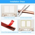 thumbnail image 4 of REGALWOVEN Flexible Molding Trim Self Adhesive, Peel and Stick Metallic Mirror Frame Rose Gold 16.4Ftx0.31Inch, 4 of 7