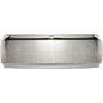 thumbnail image 3 of Titanium Brushed Center 8mm Ridged Edge Band (Size 14.5) Made In China tb38-14.5, 3 of 5