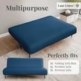 thumbnail image 4 of chdqwer Futon Sofa Cover - Stretchable Fabric Camper Couch Covers for Sofa Bed  Soft Elastic Textured Full Size Futon Cover  Futon Sofa Bed Protector  RV Couch Cover  Machine Washable - T, 4 of 8