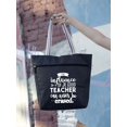 thumbnail image 5 of Influence of a Teacher Black Lexie Zippered Tote Bag, 5 of 6